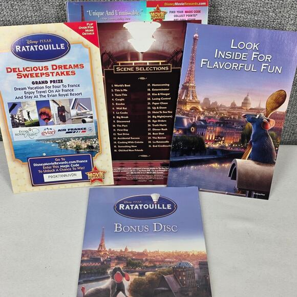 RATATOUILLE 2-DISC DVD SET – DISNEY PIXAR TARGET EXCLUSIVE BONUS FEATURES 2007 - Picture 5 of 7